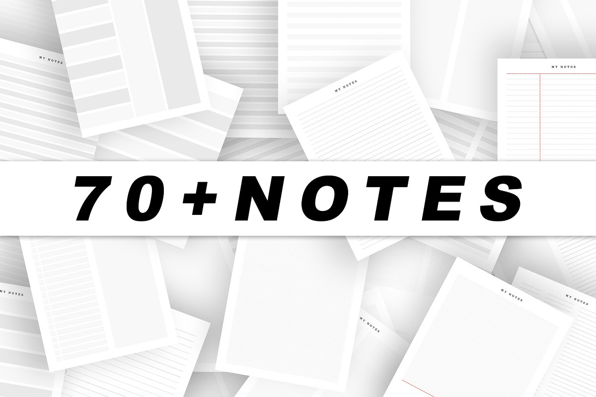 CANVA 70+ NOTES BUNDLE, a Stationery Template by MNT-Creator (Photo 1 of 4)