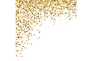Golden glitter display corner frame, an Object Illustration by Toltemara