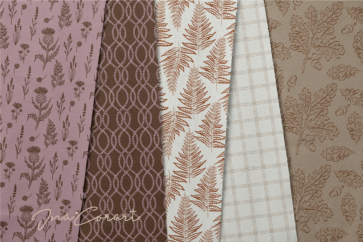 Umber Fields - Seamless Patterns, a Pattern Graphic by InaCorart (Photo 2 of 13)