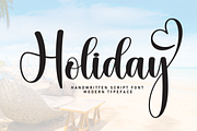 Holiday | Script Font, a Handwritten Font by Scratchones (Thumbnail 1 of 9)