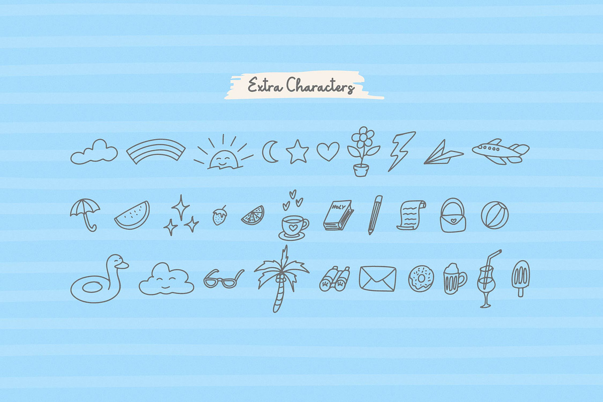 Sparkle Squad | Hand Drawn Font, a Handwritten Font by Denustudios (Photo 13 of 15)