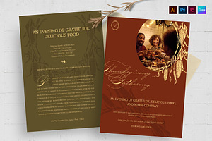 Elegant Thanksgiving Invitation, a Flyer Template by BrandPacks