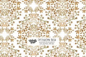 Cottagecore Beige Wallpaper