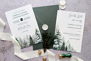 Pine Tree Wedding Suite, an Invitation Template by BlueRobinDesignShop (Thumbnail 3 of 5)