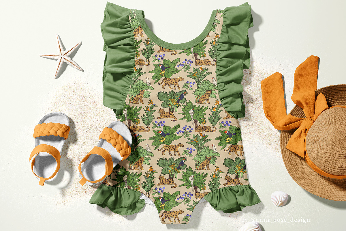 Jungle Wildlife Seamless Patterns, a Pattern Graphic by Rose Design (Photo 2 of 9)