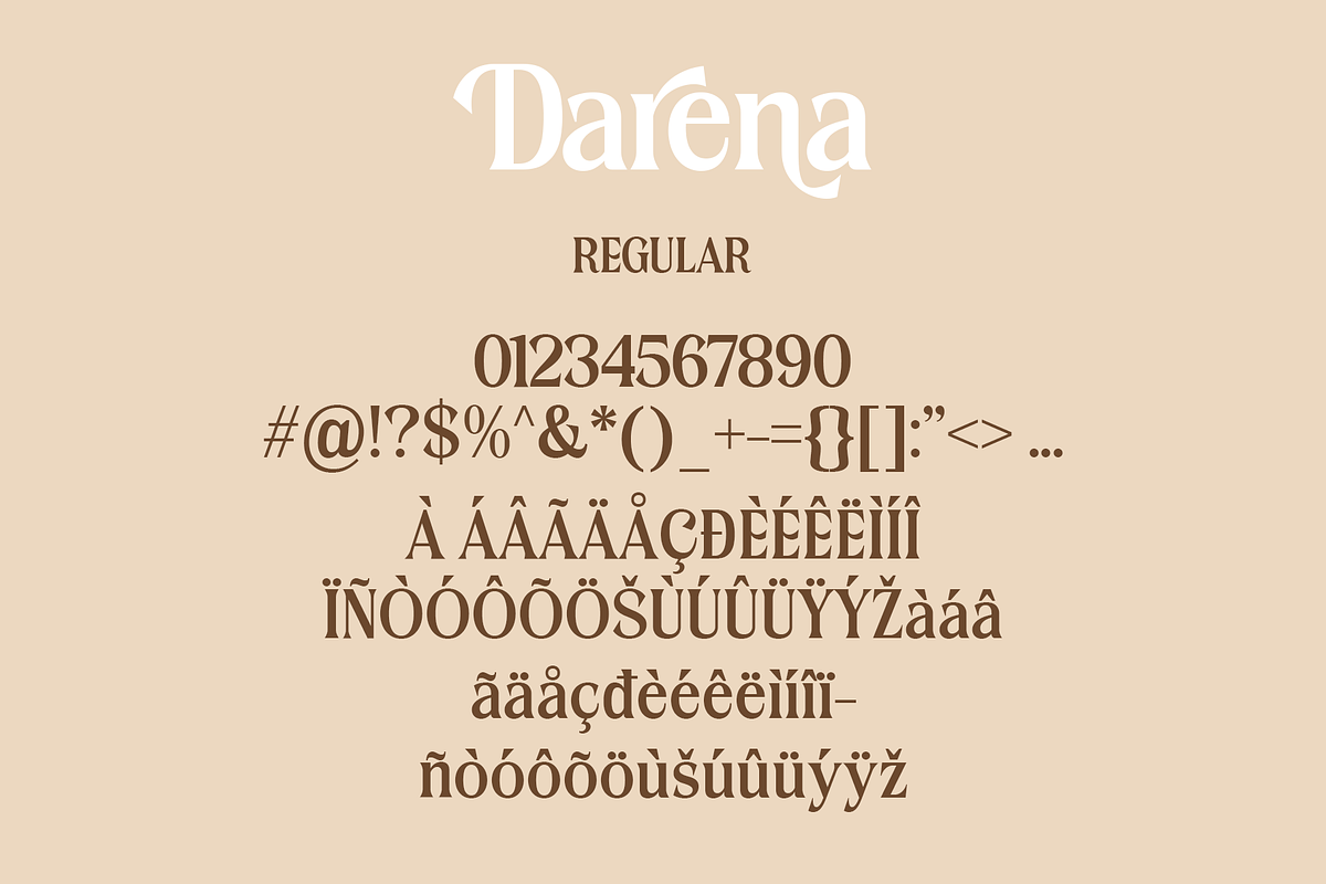 Darena - Serif Display Font, a Serif Font by overlaytemplates (Photo 7 of 8)
