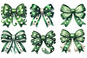 St Patrick's Day Heart Coquette Bow, an Illustration by Watercolor design (Thumbnail 2 of 4)