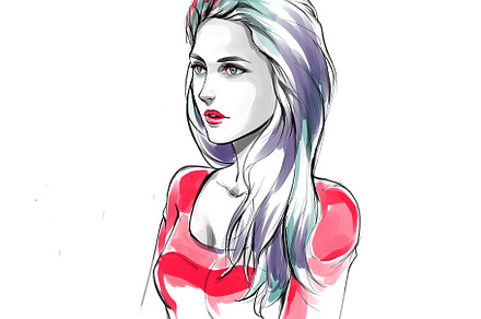 6 Nudes women in spa, an Illustration by Elena Naumchenkova