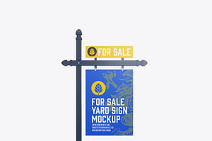 Wooden Real Estate Sign Mockup