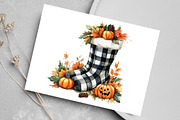 Watercolor Black Gingham Halloween, an Illustration by Canvas Craft (Thumbnail 7 of 8)