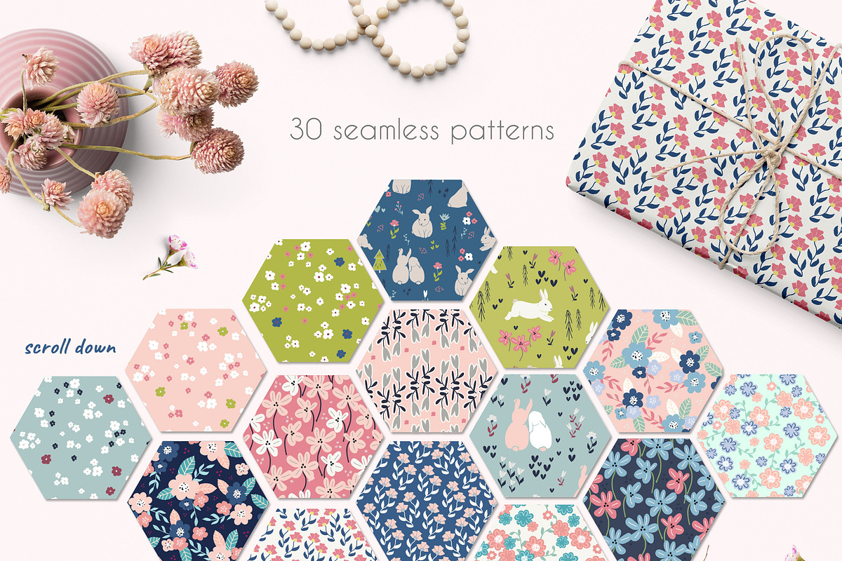 Sweet meadow patterns, a Pattern Graphic by Cozy pattern shop (Photo 3 of 8)
