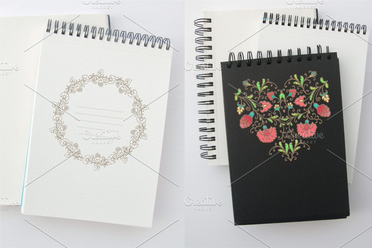 Pack of floral ornaments and pattern, a Decorative Illustration by Dainia (Photo 1 of 3)