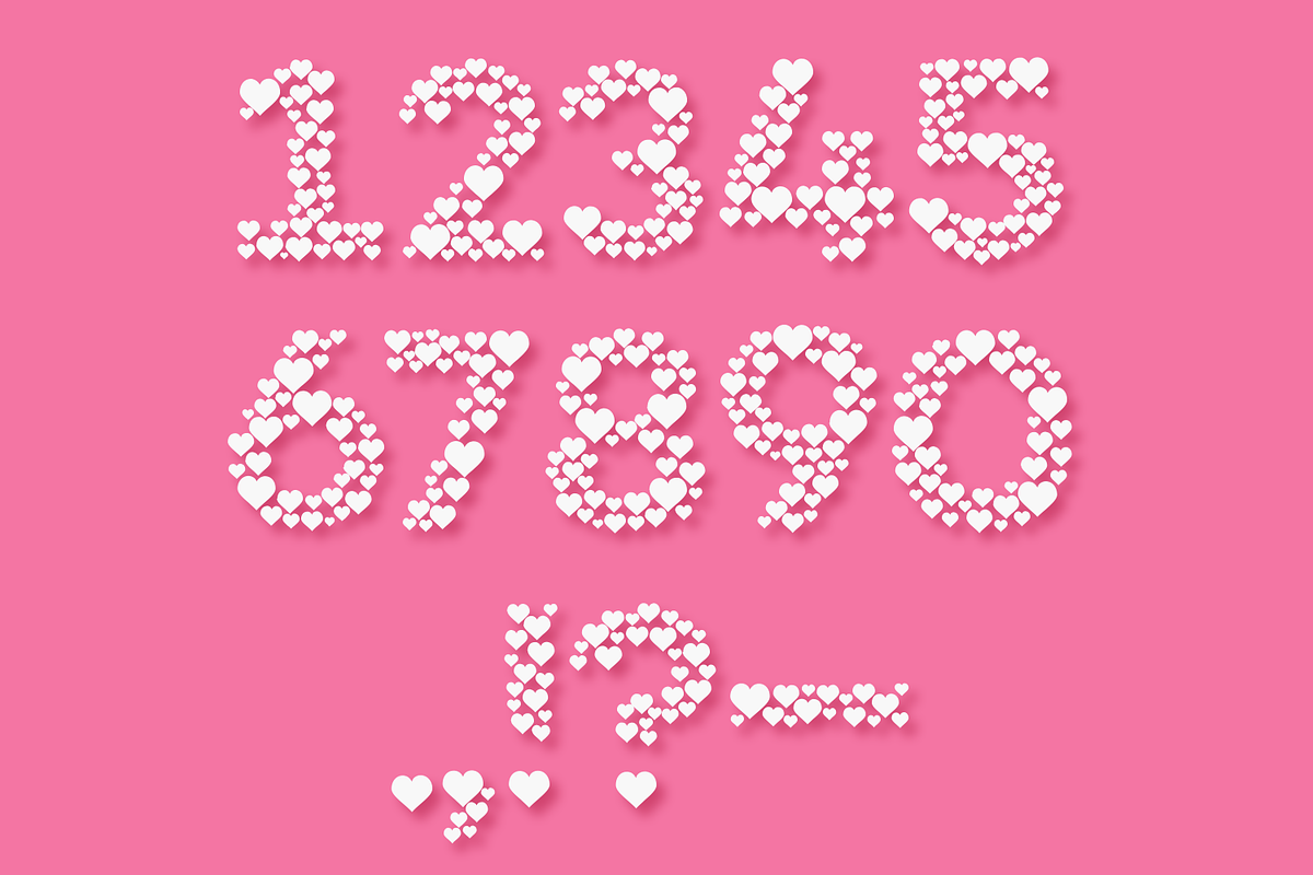 Countless Hearts Love Font preview 3