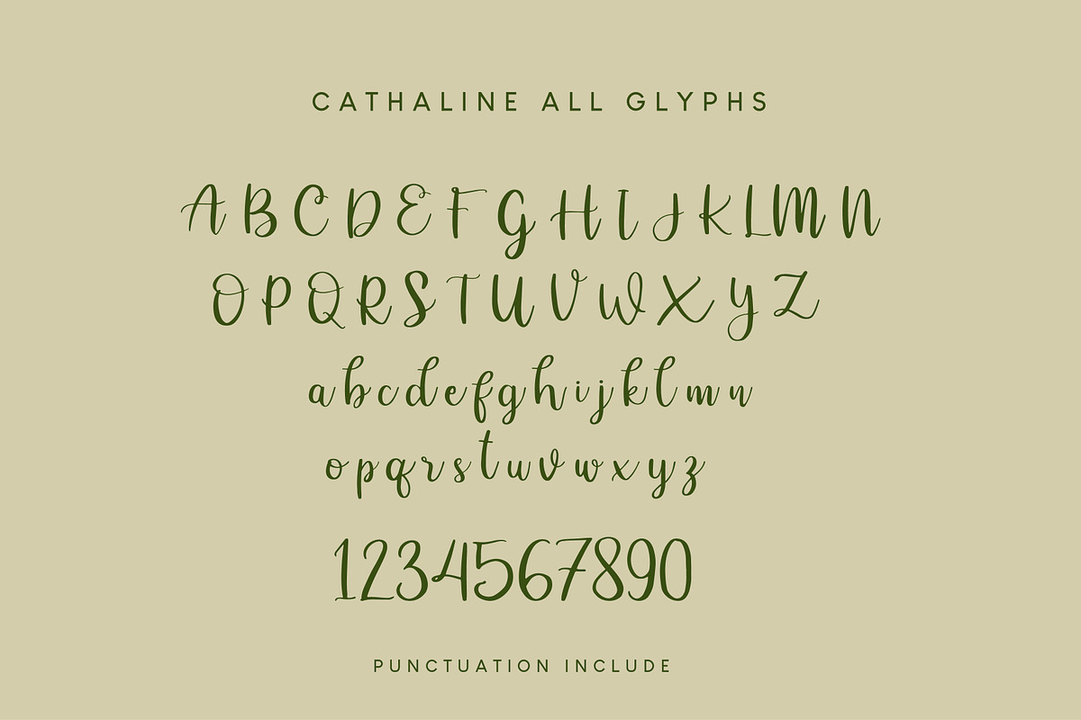 Cathaline - Modern Script, a Font by Sanskertype Studio (Photo 4 of 9)