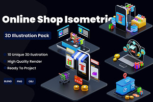 3D isometric online shop