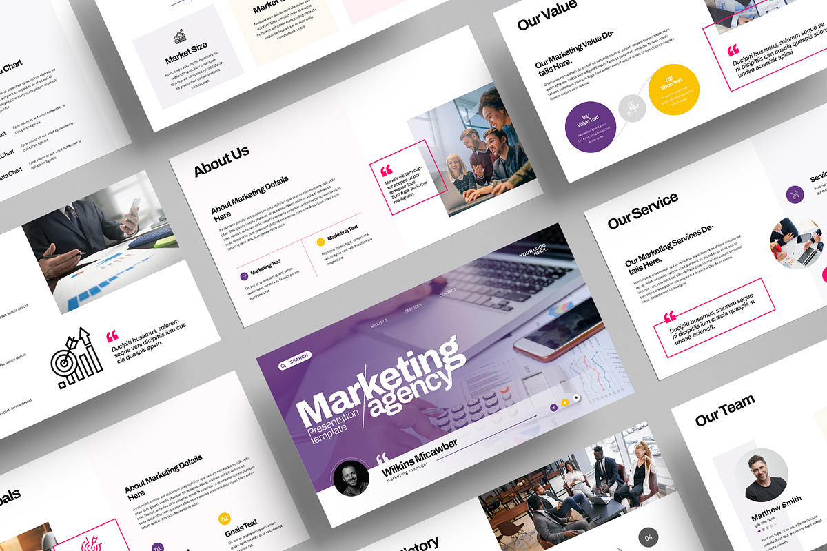 Marketing Plan Presentation Template, a Presentation Template by MightyDesign (Photo 1 of 8)
