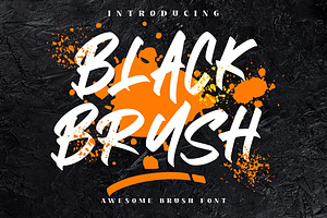 Black Brush Font LS