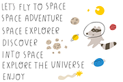 Into space, an Animal Illustration by cutelevindesign (Thumbnail 3 of 7)