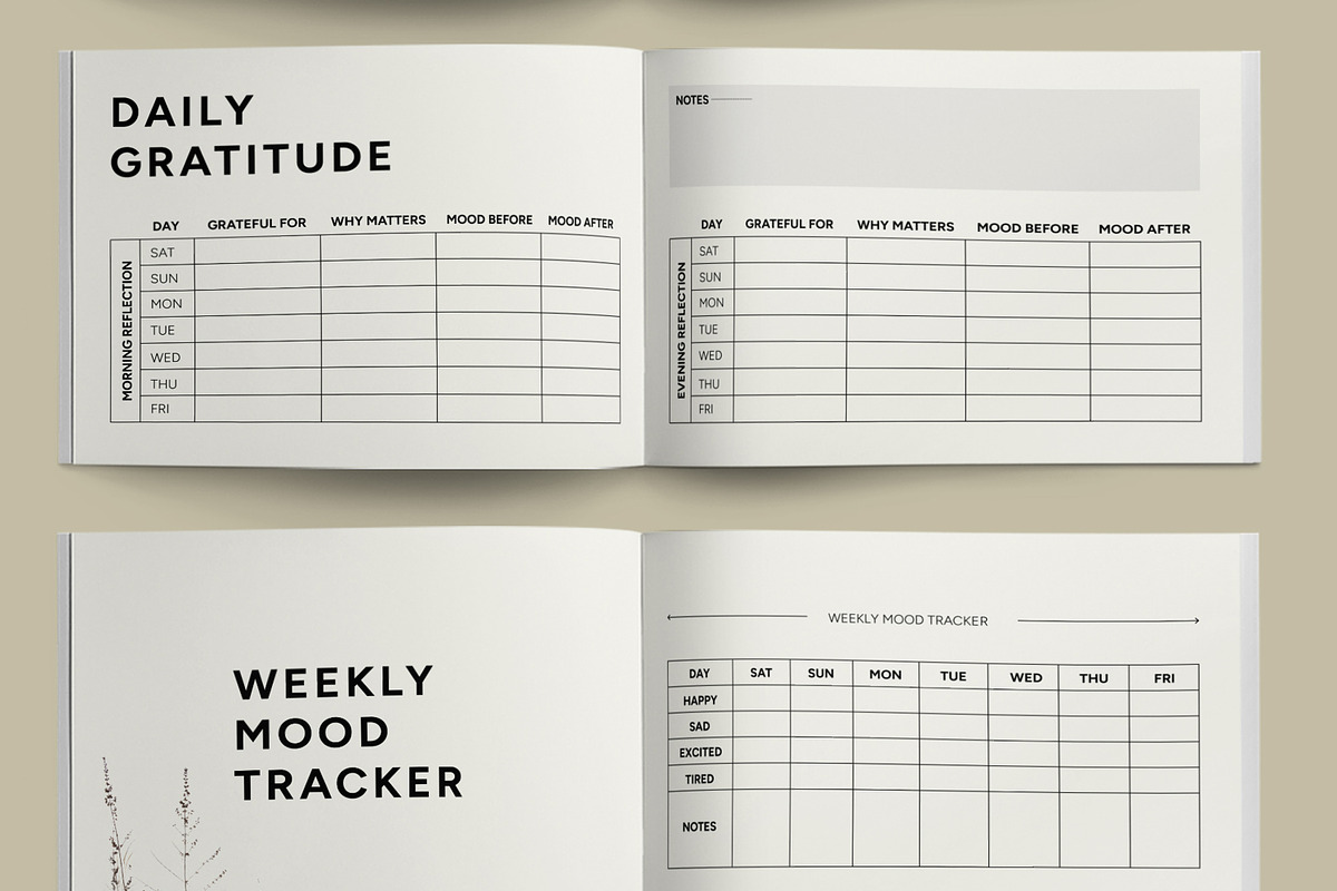 Minimal Daily Journal Planner Layout, a Stationery Template by ContestDesign (Photo 3 of 5)
