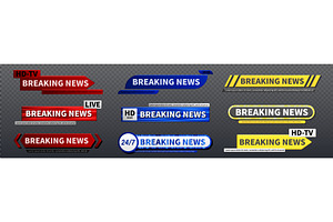 Breaking news TV banner templates, a Finance Illustration by art PVP - market