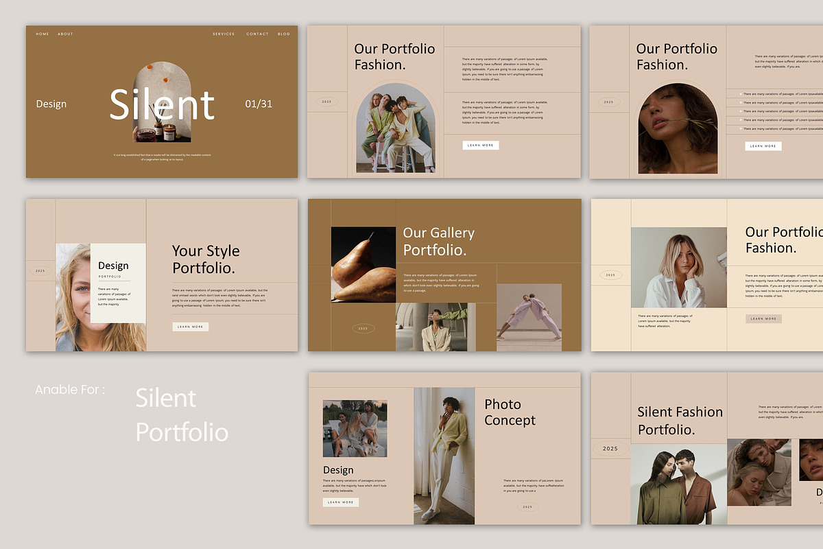 Silent Portfolio Template, a Presentation Template by Pradaxa (Photo 2 of 9)