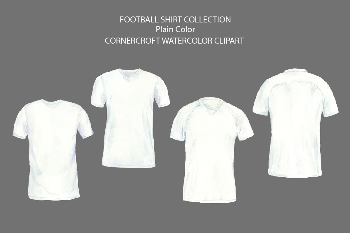 Watercolour football shirt in plain, a Person Illustration by Corner Croft (Photo 3 of 5)