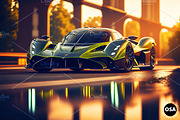 Supercar in the City Illustration, a Wallpaper Graphic by Other Side Art (Thumbnail 7 of 8)