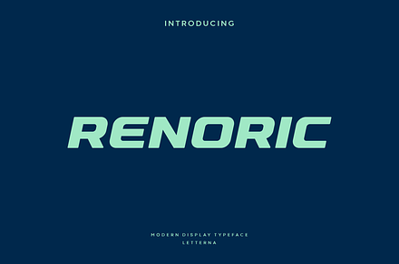 Renoric - Modern Sport Typeface, a Sans Serif Font by Letterna