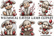 Whimsical Easter Lamb Clipart, an Illustration by OK Design (Thumbnail 2 of 6)