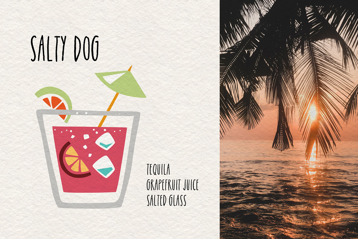 Cocktails Cute Drinks Collection, a Decorative Illustration by Naty Art (Photo 4 of 12)