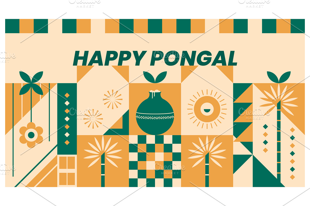 Happy Pongal Festival, a Background Graphic by Creative Backgrounds