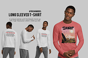 Long Sleeved T-Shirt (African Model), a Shirt Mockup by Mock-up Store (Thumbnail 1 of 5)