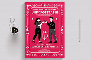 Valentines Day Flyer Template, a Stationery Template by MightyDesign