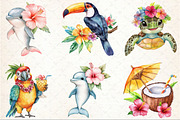 Hawaiian Summer Sublimation Clipart, a Seasonal Illustration by Rose Art (Thumbnail 4 of 4)