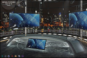 Virtual TV Studio News Set 36, an Architecture 3D Model by akerStudio (Thumbnail 6 of 25)