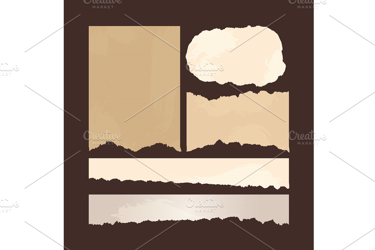 Torn vintage paper mockup, a Texture Illustration by Vector Creator