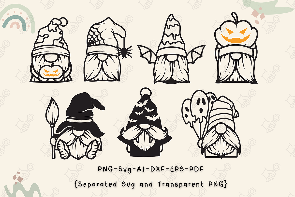 Halloween Pumpkin Gnome SVG, Autumn, an Illustration by Cheerful World