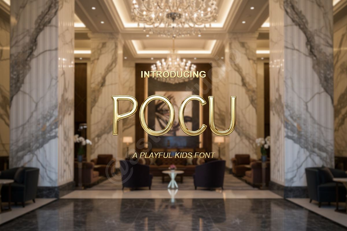 Pocu - Elegant Sans Serif Typeface, a Serif Font by Astuti Studio (Photo 1 of 16)
