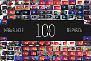 100 PSD Television Mockup, a Mockup by Laura (Thumbnail 1 of 7)