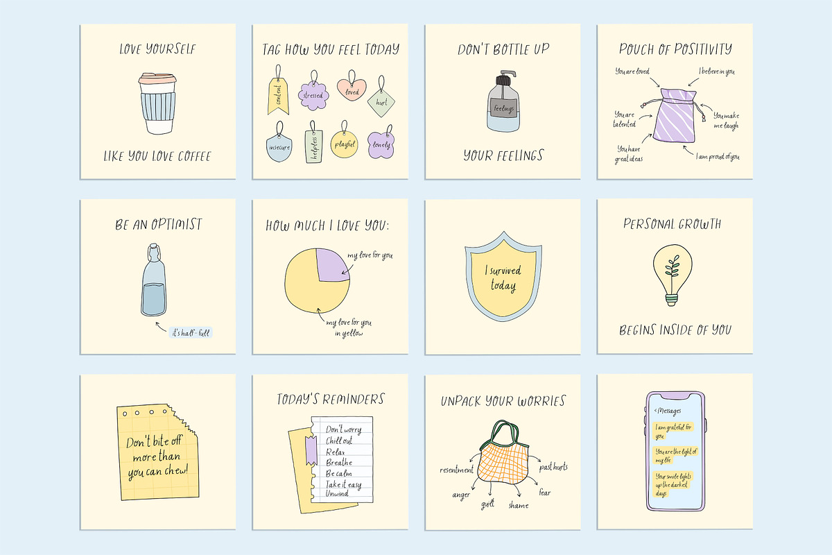 Self Love Social Pack - Canva, a Social Media Template by Willoe Studio (Photo 7 of 12)