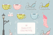 Christmas Woodland Animal Clipart, an Illustration by Pretty Little Lines (Thumbnail 11 of 12)