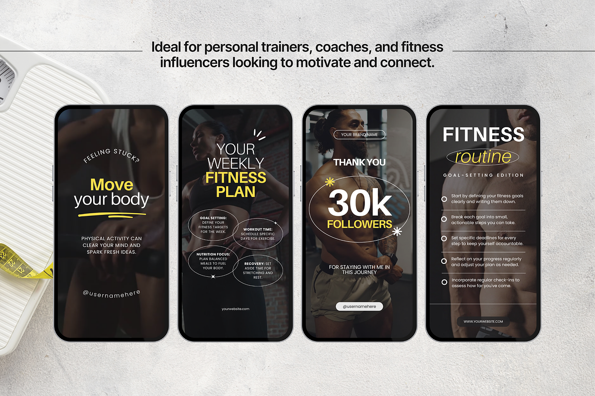Fitness Instagram Reels Template, a Social Media Template by DigiPax (Photo 5 of 11)