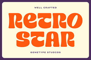 Retro Star Display Font, a Sans Serif Font by Genetype