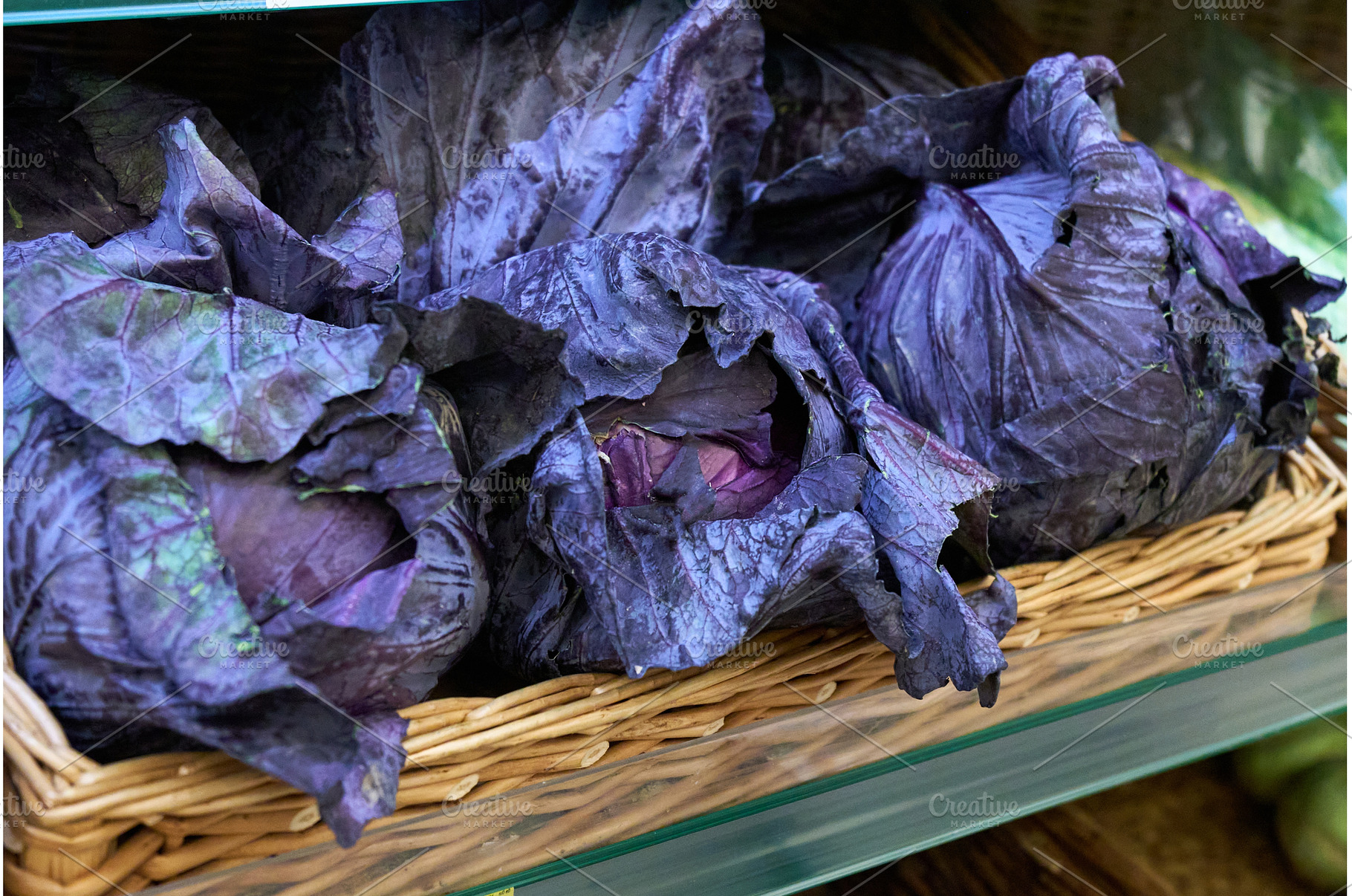 Fresh purple cabbage is arranged in, a Food & Drink Photo by darksoul72