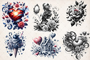 Black & White Valentine Sublimation, an Illustration by SinaCreation (Thumbnail 4 of 5)