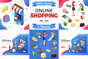 Online Internet Shopping Isometric, a Finance Illustration by TAlex (Thumbnail 1 of 6)