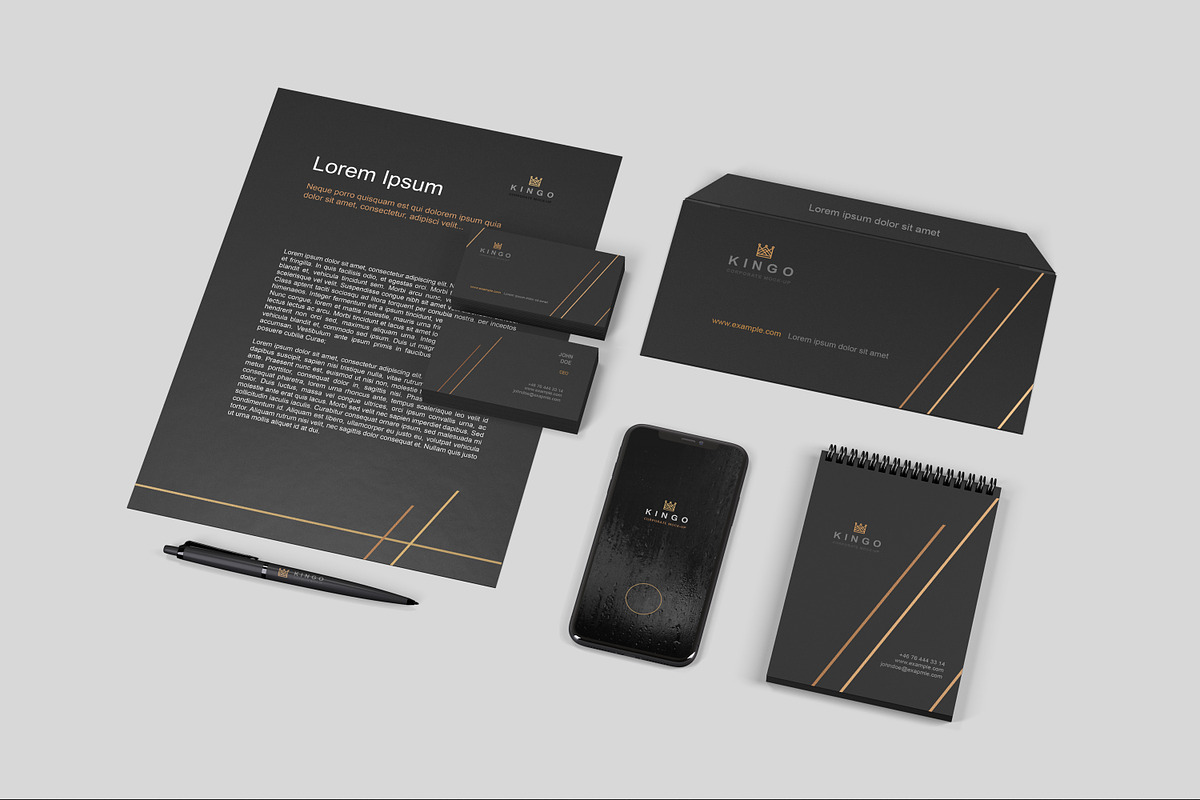 Stationery Branding Mockup Set, a Product Mockup by Seven Lights (Photo 5 of 9)