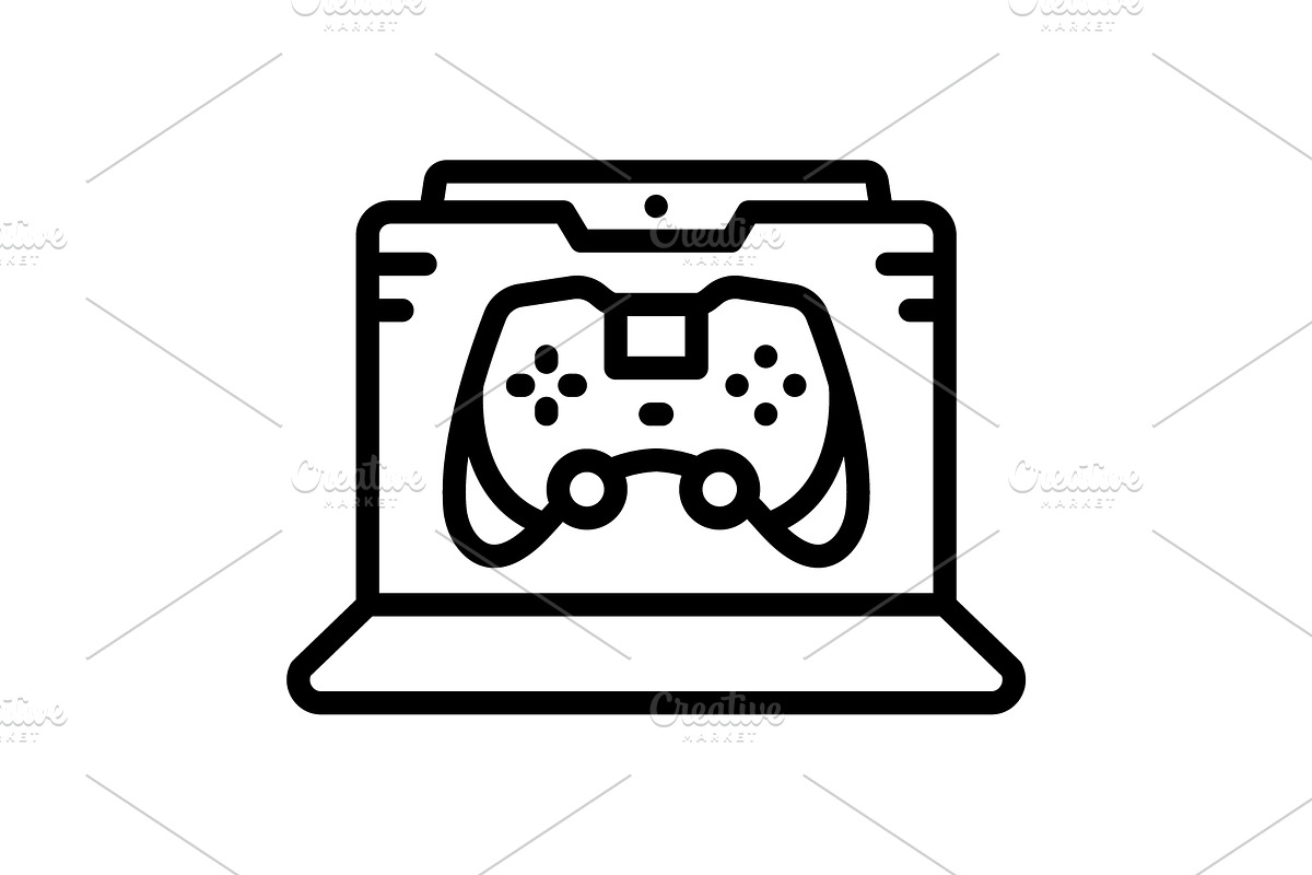 Gaming wireless black icon, an Outline Icon by Creative priyanka