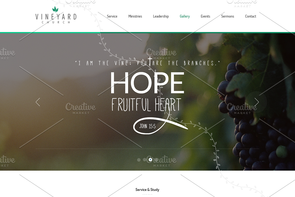 Vineyard Church - One Page Theme, a Bootstrap Template by MustacheThemes (Photo 1 of 2)