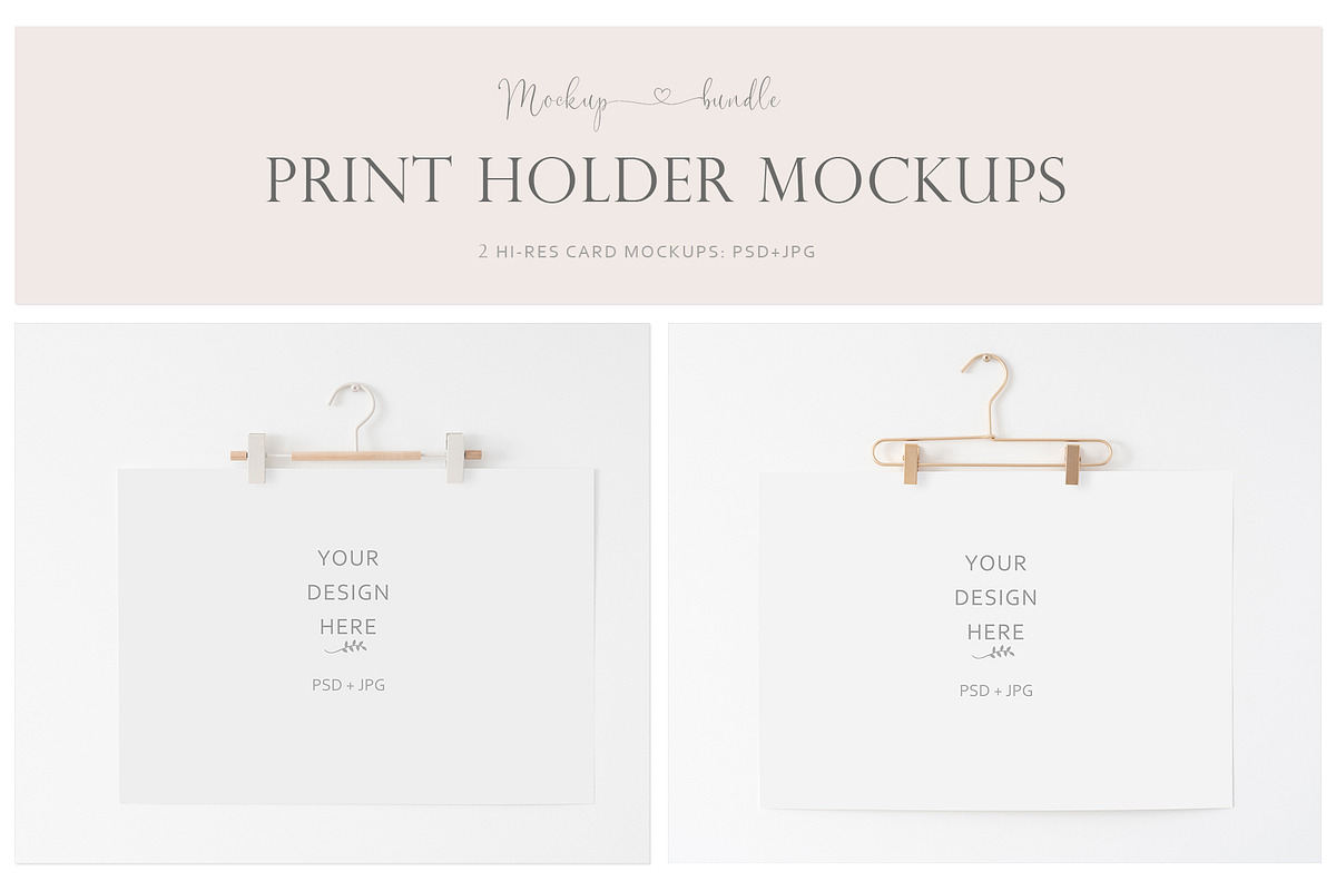 Print Holder Mockup Bundle, a Print Template by Kate Roubin (Photo 1 of 9)
